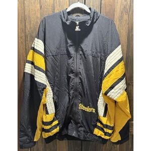 Vintage Starter Classic Team Jacket Pittsburgh Steelers Full Zip Size L NFL